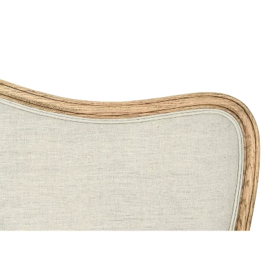 Storied Home Queen Oak Wood Headboard Beige: Upholstered, Freestanding, No Assembly, Spot Clean 8 Storied Home Queen Oak Wood Headboard Beige: Upholstered, Freestanding, No Assembly, Spot Clean - Image 7