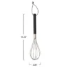 Storied Home Stainless Steel Whisk With Mango Wood Handle And Leather Tie, Black -Interio Store GUEST 56392e87 f5da 4220 a60b d4ee7e94c44a