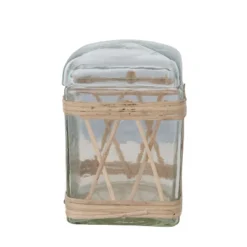 Storied Home Rattan Wrapped Glass Jar With Lid -Interio Store GUEST 57050fa6 ecd2 4f92 adf2 873e1486d80b