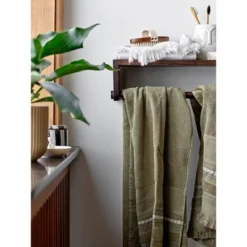 Storied Home Mango Wood Wall Shelf With Rod, Espresso Finish -Interio Store GUEST 59070658 d1a1 4690 8b57 f6b33851e405