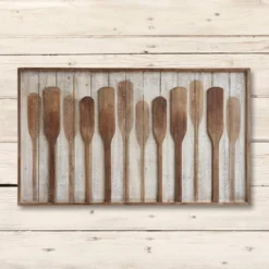 47.2" X 28" Wood Framed Raised Paddles Wall Canvas Art - 3R Studios 8 47.2" X 28" Wood Framed Raised Paddles Wall Canvas Art - 3R Studios -Interio Store GUEST 5bc4c7b5 f83c 42d5 bdbe d8fc8968d19e