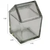 Storied Home 45-Ounce Glass House Shaped Jar With Lid, Clear