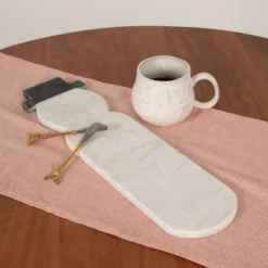 Storied Home 16 Oz. Embossed Stoneware Mug With Snowflakes And Reactive Glaze, White -Interio Store GUEST 5fa3fda3 6a17 4605 b1bb 6fbaf4c62936 1