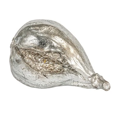 Storied Home Decorative Resin Figs, Silver Finish, Set Of 5 7 Storied Home Decorative Resin Figs, Silver Finish, Set Of 5 - Image 5