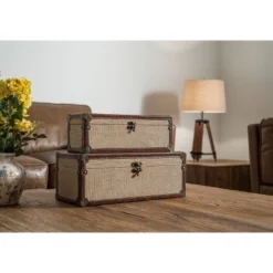 Mariner Tripod Style Wood Floor Lamp With Burlap Drum Shade Rust - Storied Home -Interio Store GUEST 602ad4a9 674e 4aa6 9432 f762831983a5