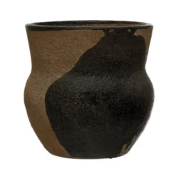 Storied Home Terra-cotta Planter With Design, Brown & Black (Holds 4" Pot) -Interio Store GUEST 622d891c 9ee6 43c3 aba8 ea4e1ca19aa0