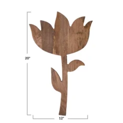 Storied Home Bloom Mango Wood Serving Board, Natural