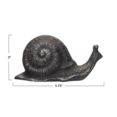 Storied Home Cast Metal Snail Accent Décor, Rust 8 Storied Home Cast Metal Snail Accent Décor, Rust - Image 6