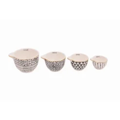 Storied Home Black & White Stoneware Measuring Cups With Gold Electroplating (Set Of 4 Sizes) 13 Storied Home Black & White Stoneware Measuring Cups With Gold Electroplating (Set Of 4 Sizes) -Interio Store GUEST 651c9f8c 10cf 4baa b00f 1cc5de6cee66