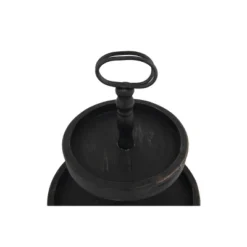 2 Tier 15" X 18.5" Distressed Wood Tray With Metal Handle Black - Storied Home -Interio Store GUEST 6a6c1e93 48e9 4d5d b03b a9a8ba6b00b2