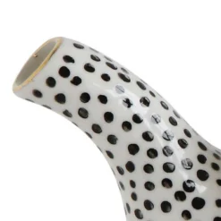 Storied Home White Stoneware Teapot With Black Speckles & Gold Electroplating -Interio Store GUEST 6ce143fc 429b 42c1 8e0f 7ecd95b7cd73