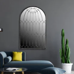Arched Mirror With Iron Cage Design Wall Mirror - Storied Home -Interio Store GUEST 6ee0de20 8c8f 46b1 b5ea 9df97a3741a5