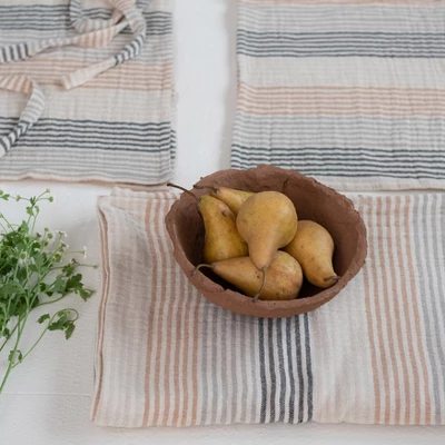 Storied Home Woven Cotton Double Cloth Yarn Dyed Tablecloth, Multicolor 4 Storied Home Woven Cotton Double Cloth Yarn Dyed Tablecloth, Multicolor - Image 2