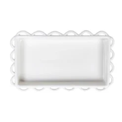 Storied Home Decorative Stoneware Scalloped Napkin Holder, White 9 Storied Home Decorative Stoneware Scalloped Napkin Holder, White -Interio Store GUEST 6f091c6f 69ab 4162 9754 81d4a055b9ab