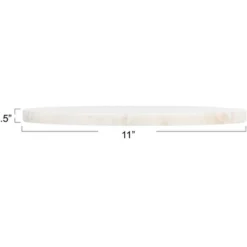 Storied Home Round Marble Charcuterie Or Cutting Board, White