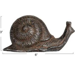 Storied Home Cast Metal Snail Accent Décor, Rust