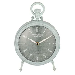 Storied Home Antique Reproduction Pewter Mantel Clock In Soft Blue Finish 17 Storied Home Antique Reproduction Pewter Mantel Clock In Soft Blue Finish -Interio Store GUEST 7b41712a 4e09 4cbd 843a 32c11ad005ca