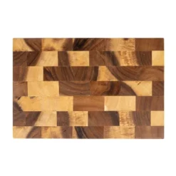 Storied Home Suar Wood End Grain Rectangle Cheese And Cutting Board, Natural 14 Storied Home Suar Wood End Grain Rectangle Cheese And Cutting Board, Natural -Interio Store GUEST 7c83335f bd97 4b0e bf18 02ee1c0de485