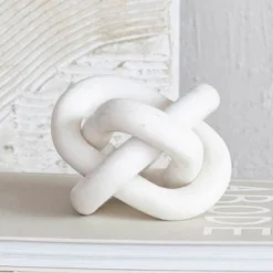 Storied Home Decorative Interlocking Marble Chain With 3 Links, White 9 Storied Home Decorative Interlocking Marble Chain With 3 Links, White -Interio Store GUEST 7c84936a f696 421c 8380 52821bbe4725