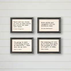 9" X 6" (Set Of 4) Quotes Wood Framed Decorative Wall Art - Storied Home -Interio Store GUEST 7e6c1c58 5de0 482e a263 cf195267dc51