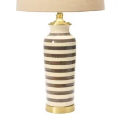 Storied Home 29" H Striped Ceramic And Metal Desk Lamp 8 Storied Home 29" H Striped Ceramic And Metal Desk Lamp -Interio Store GUEST 83b6215c da69 4e36 a177 e700cef51c07