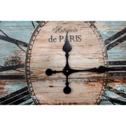 Storied Home Decorative Oval Wood Wall Clock With Distressed Finish, Turquoise 11 Storied Home Decorative Oval Wood Wall Clock With Distressed Finish, Turquoise -Interio Store GUEST 85d80683 8446 43c9 b357 74e313978cdd