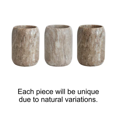 Storied Home Modern Marble Bottle Holder, Beige 8 Storied Home Modern Marble Bottle Holder, Beige - Image 6