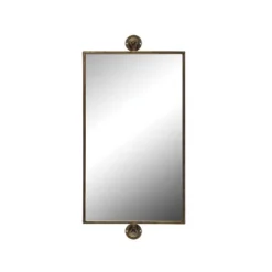 26.5" Metal Swivel Wall Mirror Brass - 3R Studios