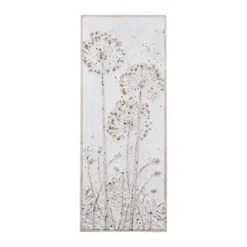 Set Of 2 Metal Decorative Wall Décor With Flowers White - Storied Home -Interio Store GUEST 870c559e a27a 4d71 8d80 7787145ed8c4