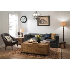 Mariner Tripod Style Wood Floor Lamp With Burlap Drum Shade Rust - Storied Home -Interio Store GUEST 8a6ac286 0484 4c7b 9437 d0990f97e8dd