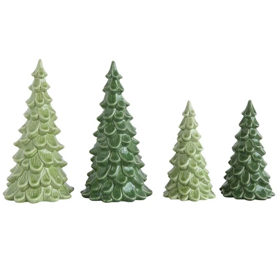 Storied Home Stoneware Tree, Set Of 2 Colors 3 Storied Home Stoneware Tree, Set Of 2 Colors