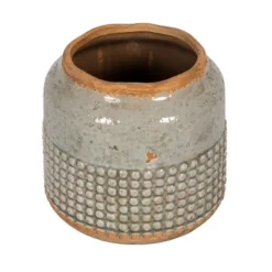 Storied Home Round Terra-cotta Hobnail Planter Vase With Heavily Distressed Finish 14 Storied Home Round Terra-cotta Hobnail Planter Vase With Heavily Distressed Finish -Interio Store GUEST 8bdfc5f2 52fc 48b8 bf27 58ee0b637211
