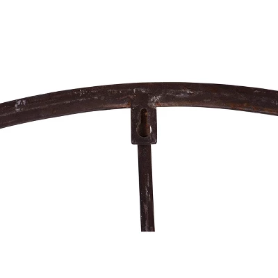 Storied Home Metal Wagon Wheel Wall Décor (32.5"x32.5") : Farmhouse Style, Iron Look, Vertical Display 4 Storied Home Metal Wagon Wheel Wall Décor (32.5"x32.5") : Farmhouse Style, Iron Look, Vertical Display - Image 2