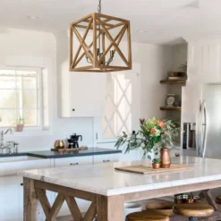 Metal/Wood Chandelier Natural Brown - Storied Home -Interio Store GUEST 8c16d1e1 ce79 4c06 8cc7 f4a1a9e0c927