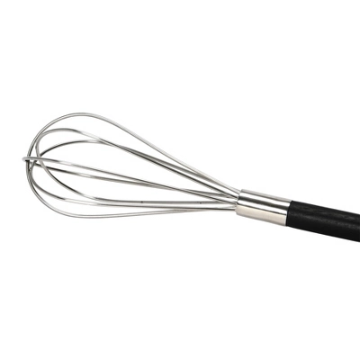 Storied Home Stainless Steel Whisk With Mango Wood Handle And Leather Tie, Black 5 Storied Home Stainless Steel Whisk With Mango Wood Handle And Leather Tie, Black - Image 3