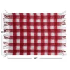 Storied Home Woven Acrylic Throw With Fringe, Red And White Plaid -Interio Store GUEST 91e1db85 60fb 47c9 b466 4de53a881156