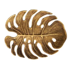Storied Home Antique Monstera Leaf Elegance, Gold -Interio Store GUEST 92e44804 6180 4bdf b202 321936febb13
