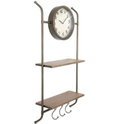 Wall Clock With 2 Shelves & 3 Hooks -Interio Store GUEST 94f134b2 7161 43ea 9097 0d5aa026851b