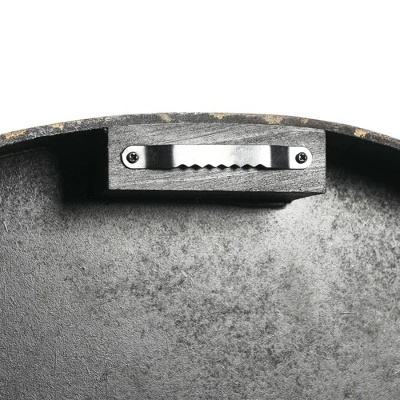 29" Oval Distressed Wood Wall Clock Gray - Storied Home 7 29" Oval Distressed Wood Wall Clock Gray - Storied Home - Image 5