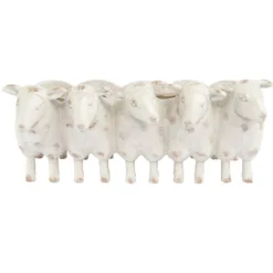 Storied Home Farmhouse Resin Sheep Planter, White -Interio Store GUEST 9607572a c482 4727 b846 c4de2323833e