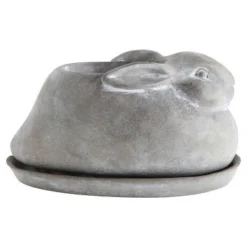 Storied Home Cement Rabbit Planter & Saucer: Farmhouse Style, No Assembly, Indoor/Outdoor Use 7 Storied Home Cement Rabbit Planter & Saucer: Farmhouse Style, No Assembly, Indoor/Outdoor Use -Interio Store GUEST 982f53b2 4c13 41c0 848c 4345890461f8