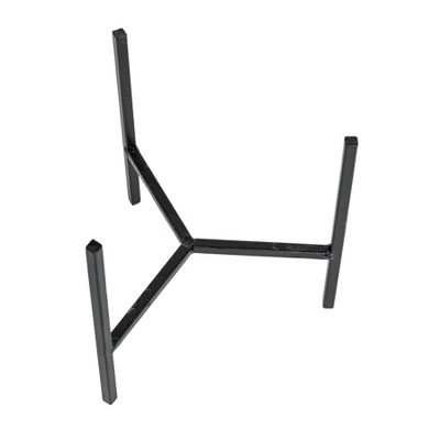 Storied Home Large White Stoneware Flower Pot With Black Metal Stand (Pot With Stand) 7 Storied Home Large White Stoneware Flower Pot With Black Metal Stand (Pot With Stand) - Image 5