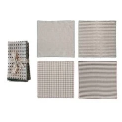 Storied Home Cotton Printed Napkins With Pattern And Stitched Edge, Multicolor, Set Of 4 -Interio Store GUEST 9b38ad1e 97c8 4de7 b253 0fcb93c75126