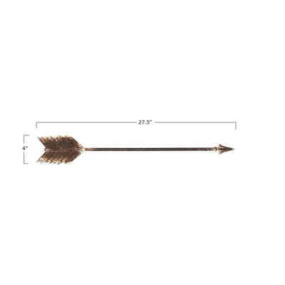 27.5" Metal Arrow Wall Décor Distressed Rust Finish - 3R Studios 11 27.5" Metal Arrow Wall Décor Distressed Rust Finish - 3R Studios - Image 9