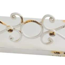 Storied Home Farmhouse Decorative Iron Ledges, Distressed Cream, Set Of 4 Sizes -Interio Store GUEST a169fbc4 0ce0 4ad1 a985 e2d1adc2e54a