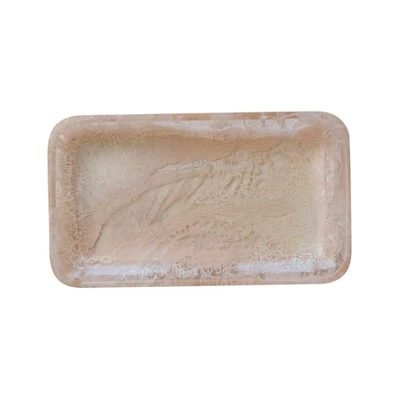 Storied Home Matte Marbled Resin Tray, Blush Pink 9 Storied Home Matte Marbled Resin Tray, Blush Pink - Image 7