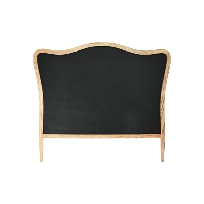 Storied Home Queen Oak Wood Headboard Beige: Upholstered, Freestanding, No Assembly, Spot Clean 5 Storied Home Queen Oak Wood Headboard Beige: Upholstered, Freestanding, No Assembly, Spot Clean - Image 4