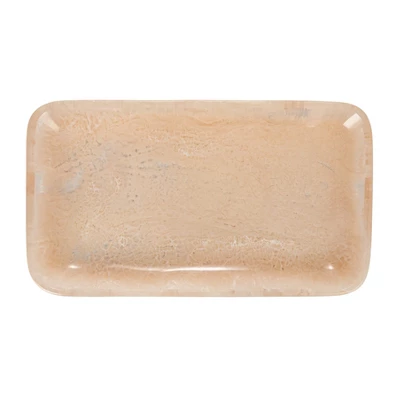 Storied Home Matte Marbled Resin Tray, Blush Pink 7 Storied Home Matte Marbled Resin Tray, Blush Pink - Image 5