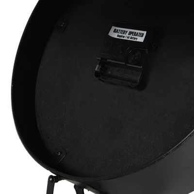 Storied Home Decorative Vintage Reproduction Enameled Scale Wall Clock, White And Black 8 Storied Home Decorative Vintage Reproduction Enameled Scale Wall Clock, White And Black - Image 6