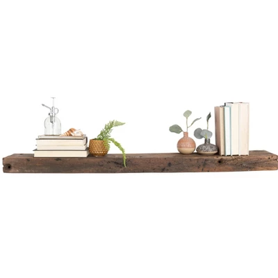 Storied Home Reclaimed Wood Floating Wall Shelf 7 Storied Home Reclaimed Wood Floating Wall Shelf - Image 5